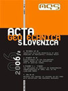 Acta Geotechnica Slovenica雜志封面